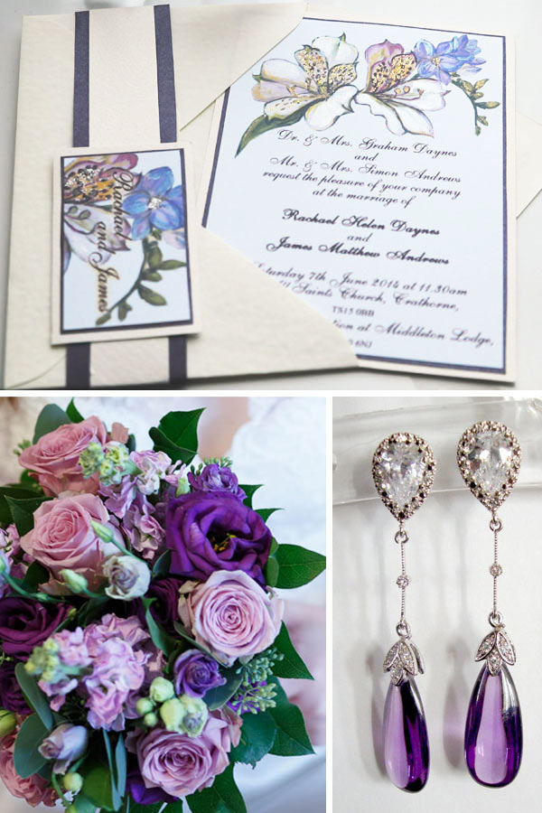 Purple-Lily-luxury-painted-wedding-invitation_England_Middlesbrough