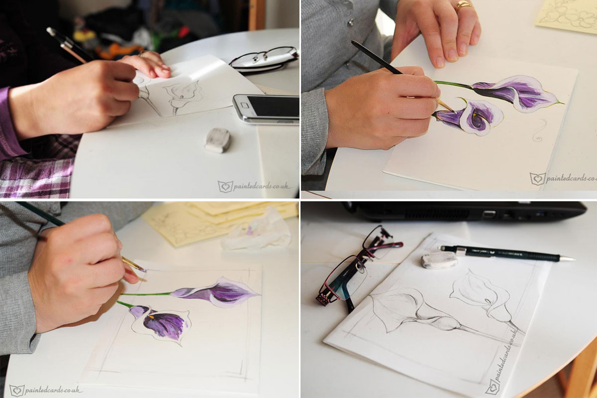 wedding_invites_flower_beautiful-purple-lily-drawing-pencil-artBath-card