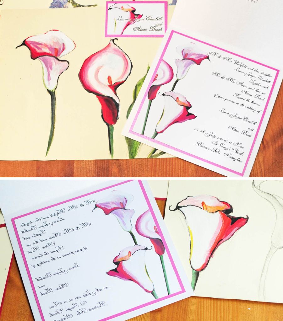 Calla-Lily-personalised-painted-wedding-wiltshire_England