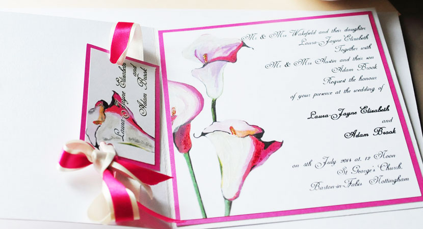 Beautiful Calla Lily Wedding Invitations