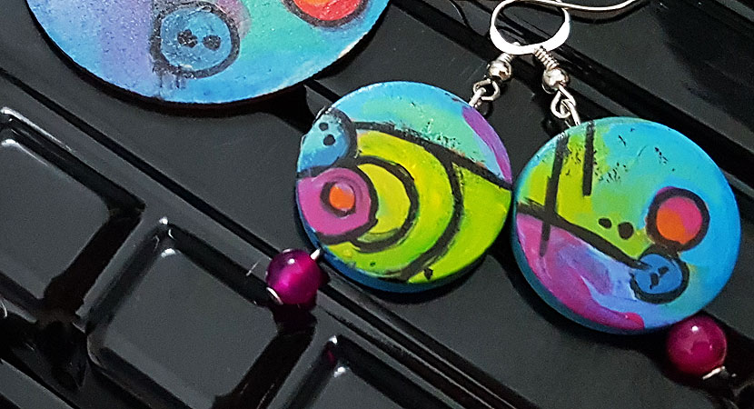 Unique art earrings