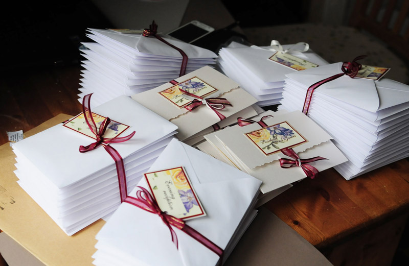 finished wedding invitattion