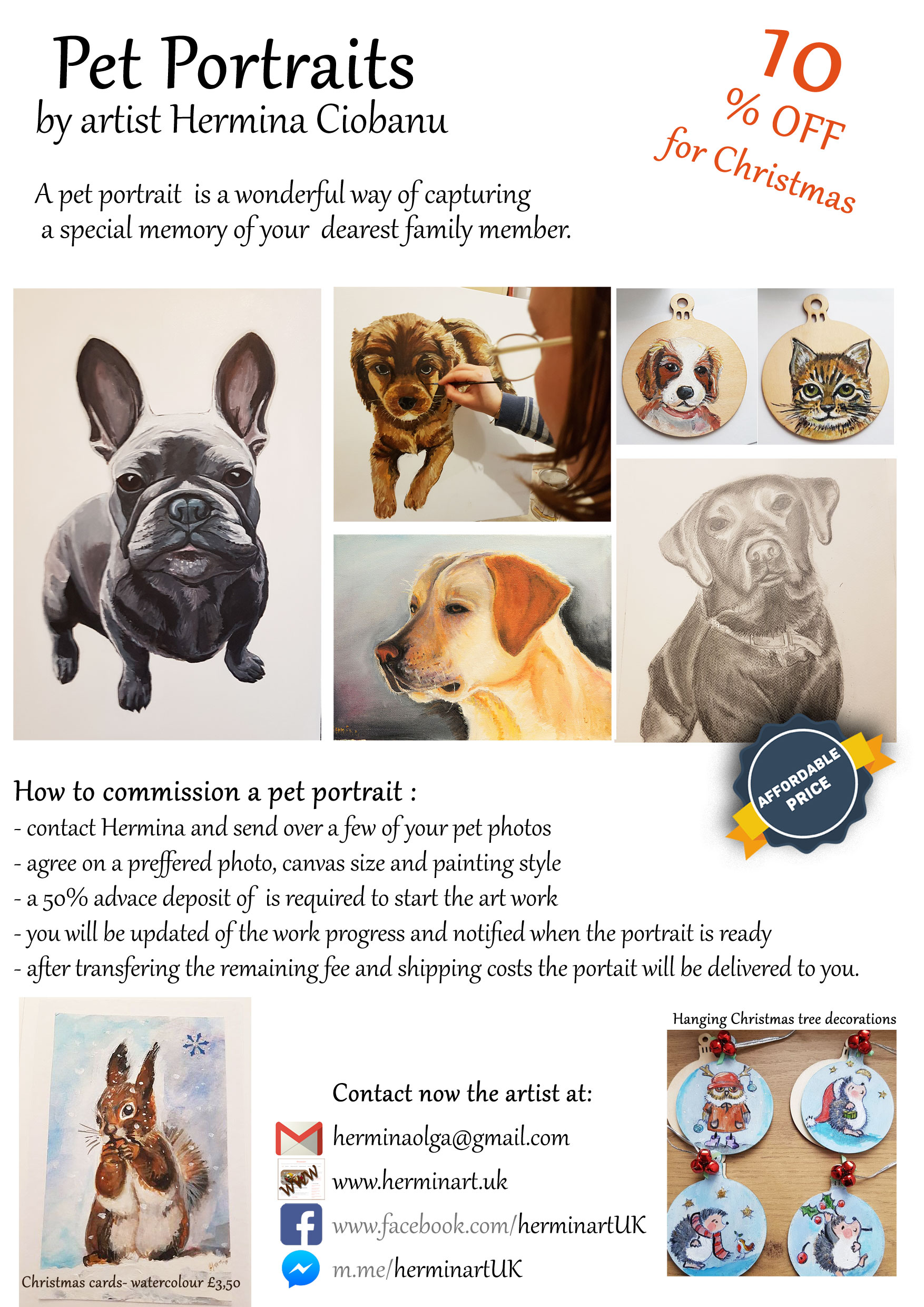 Pet portrait commission-flyer-for-Christmas