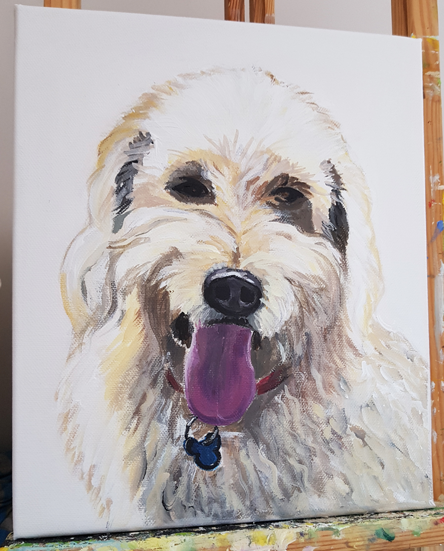 commissioned pet portraitAcrylic on canvas