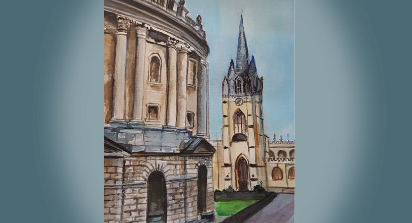Oxford watercolour painting