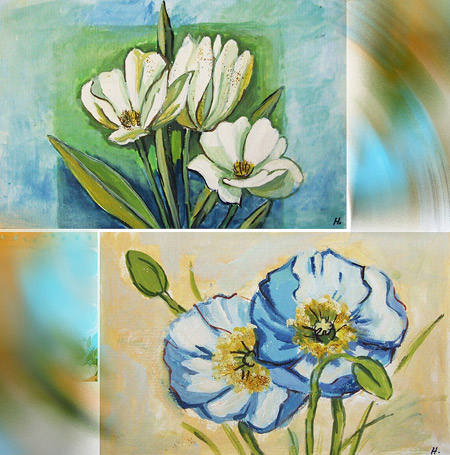Flower painting &&nbsp;composition