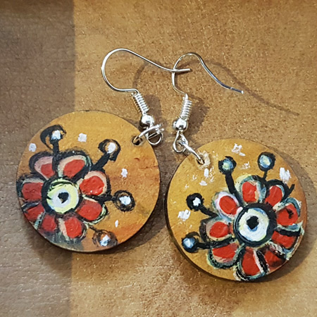Hand painted earrings