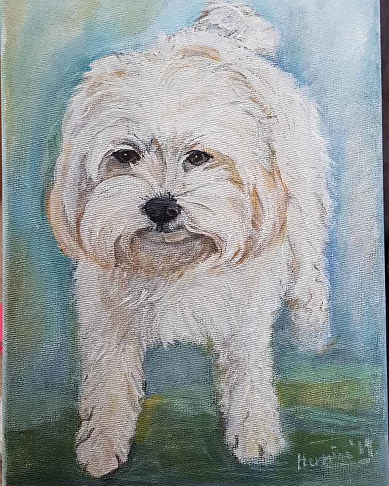White dog portraits
