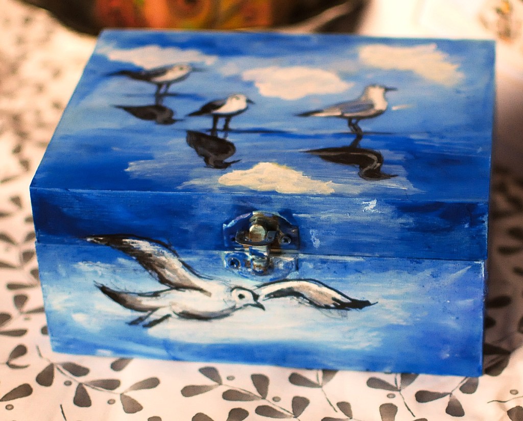 Blue jewellery box