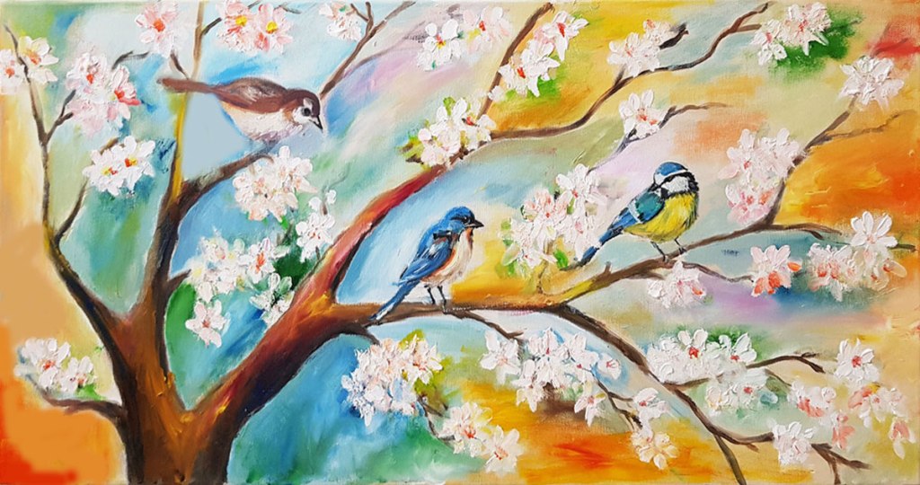 Spring blossom tree