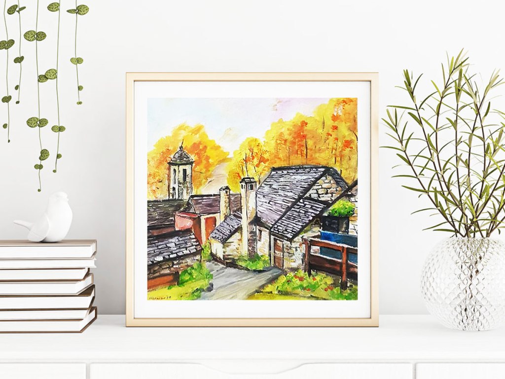 Autumn waterolour painting