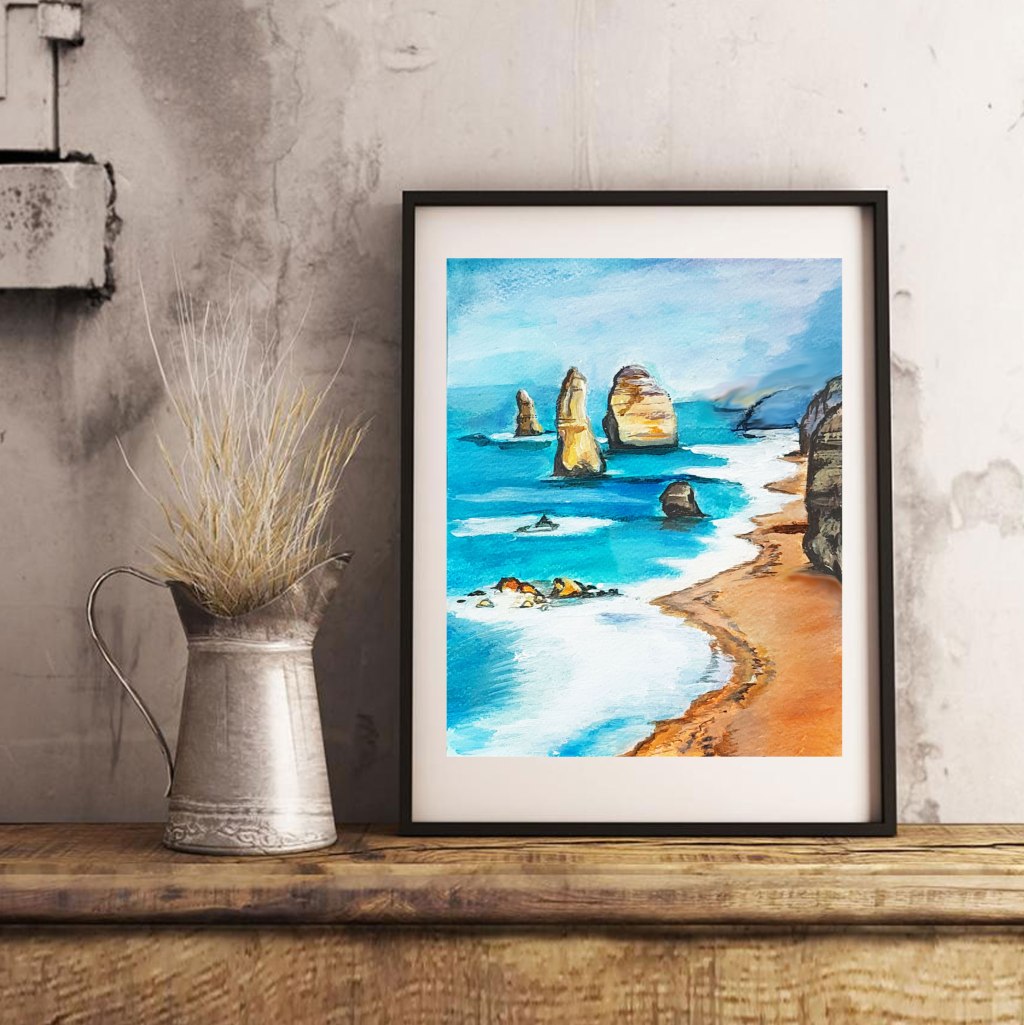 Beach rocks landscape