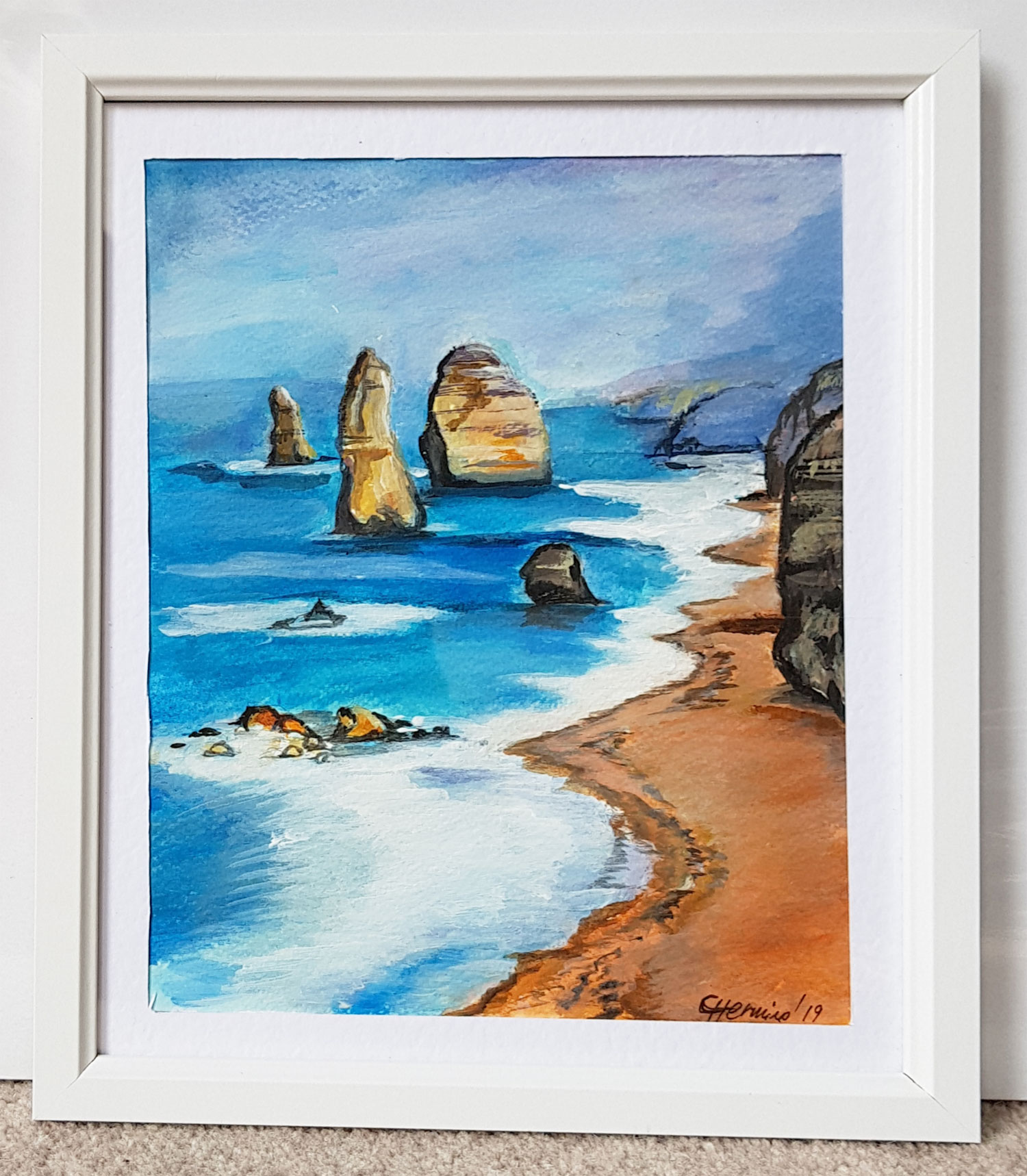 Seascape-oil-on-canvas-sea-rocks---painting-oil-on-canvas-paint