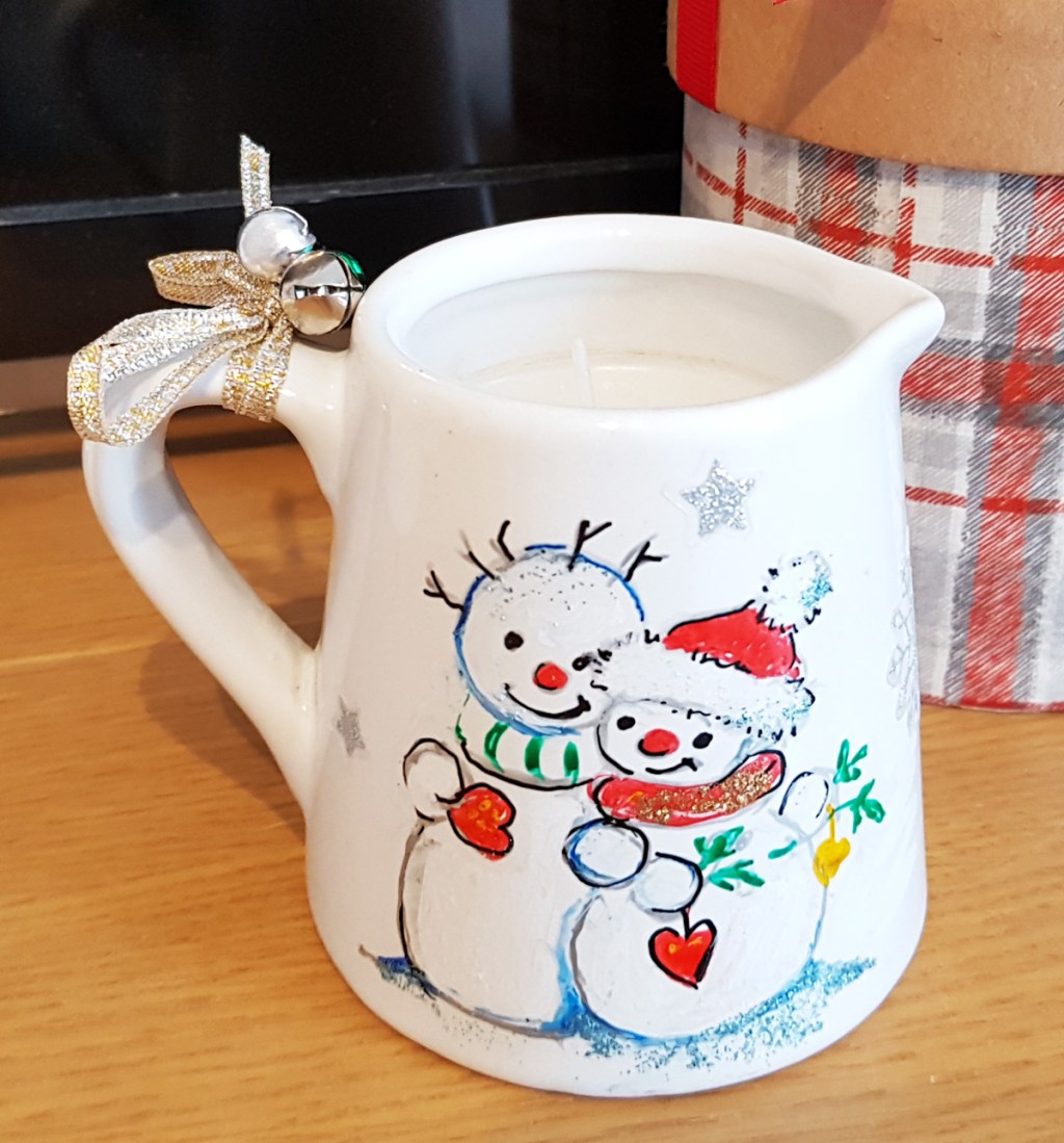 Christmas candles-hand painted