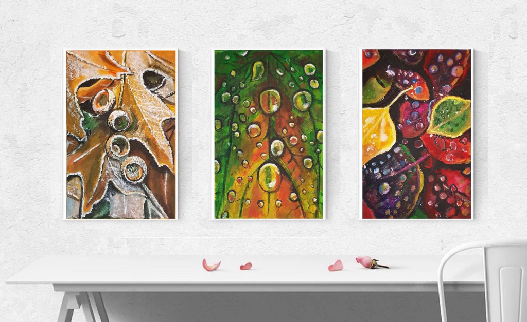 Seasons abstract paintings