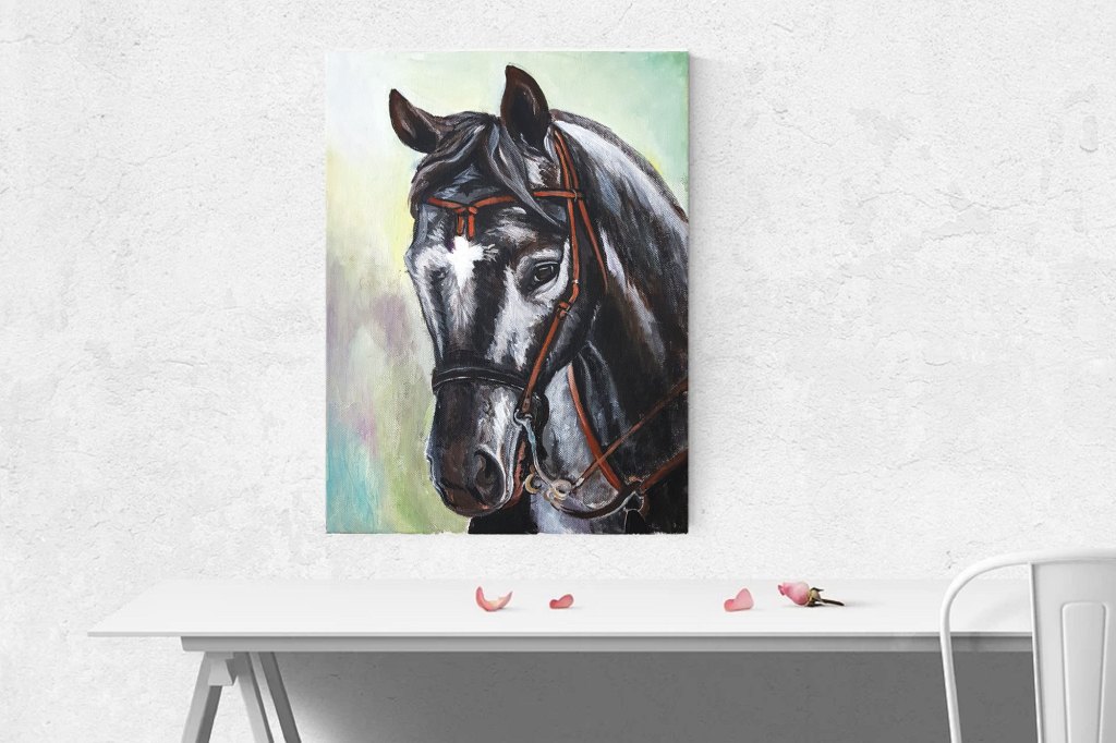 Horse with pelham