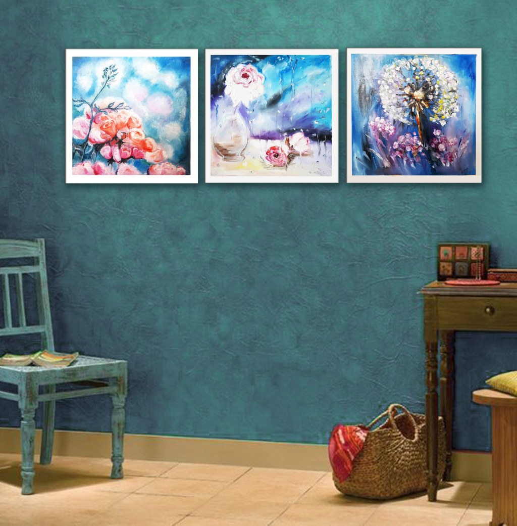 Floral blue- collection