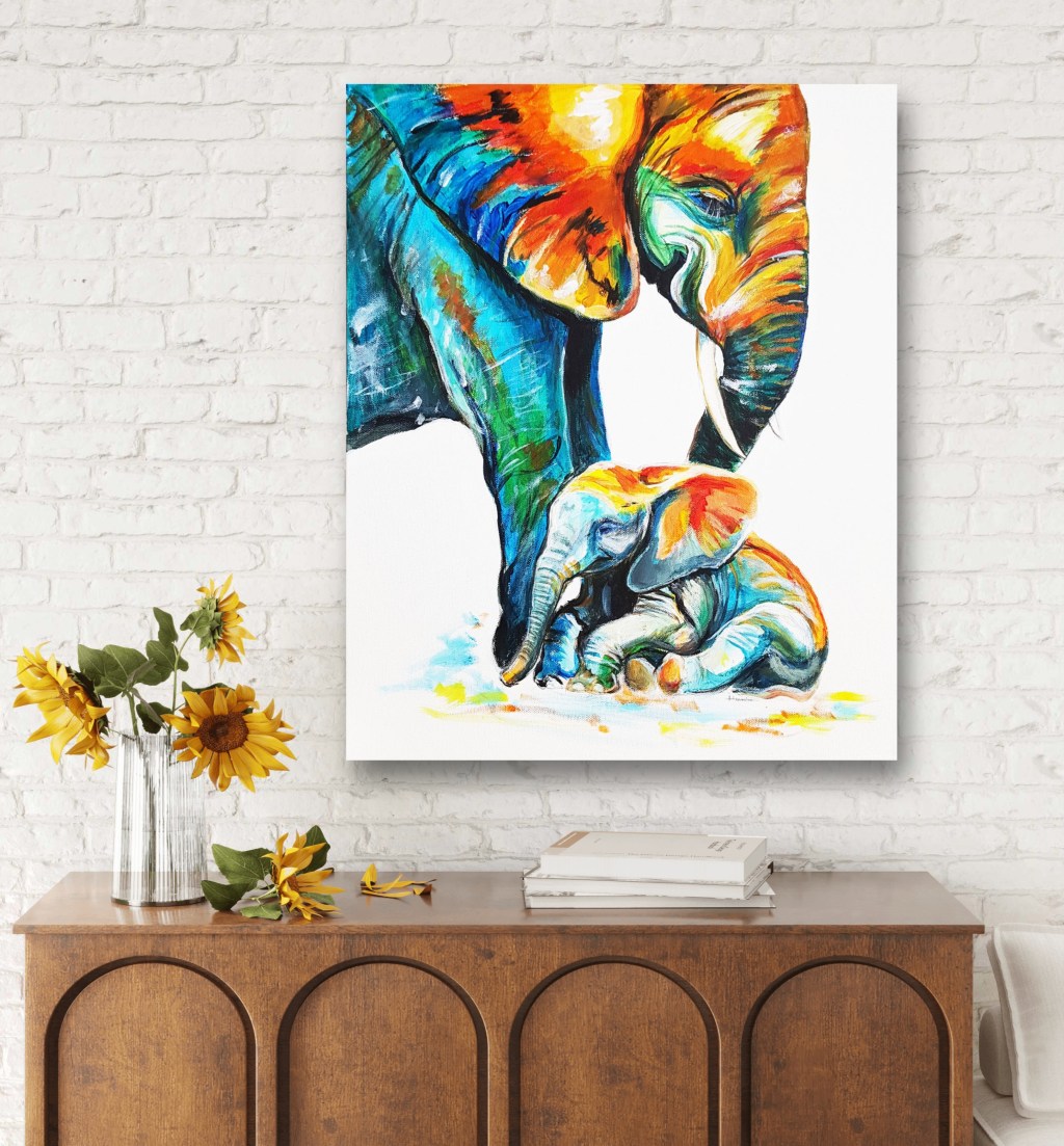 Elephant mother love